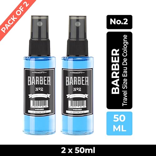 Marmara Barber Cologne - 50ml x 2 Bottles for Traditional Shaving & Grooming
