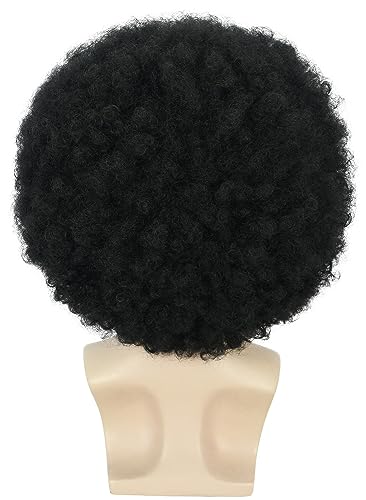 Karlery Black Afro Curly Wig - 70s 80s Rocker Costume Party Hair