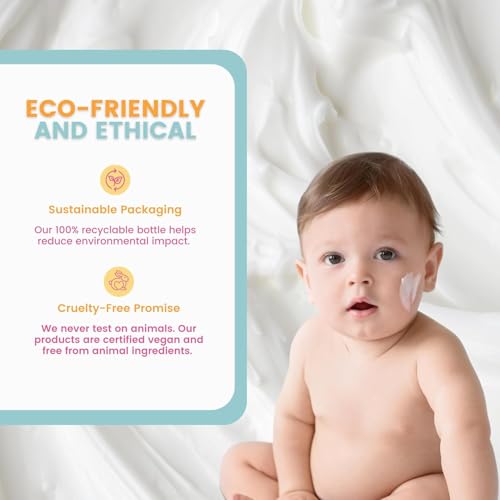 Organic Baby Shampoo - Gentle, Tear-Free, Plant-Based Formula for Sensitive Skin 10.14 Fl Oz