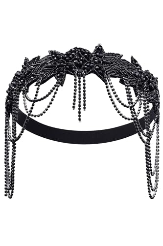 1920s Flapper Headband with Rhinestones - Great Gatsby Hair Accessory