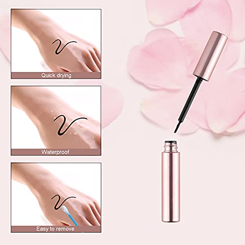 miaowang 6D Magnetic Brown Eyelashes & Eyeliner Kit - 3 Styles Brown No.2