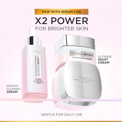 L'Oreal Paris Glycolic Bright Glowing Night Cream - Dark Spot Corrector 15ml