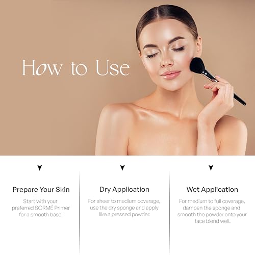 SORMÉ Refillable Wet & Dry Powder Foundation, Golden Honey, Fragrance-Free