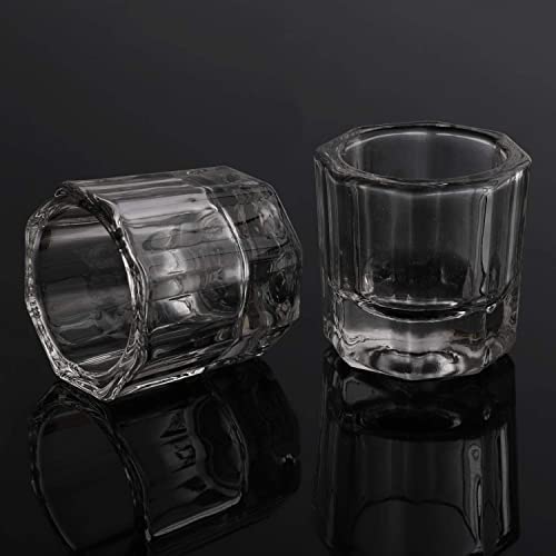 4 Pieces Acrylic Nail Dappen Dishes with No Lids - Monomer & Powder Mixing Bowls for Nail Art