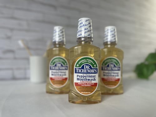 Dr. Tichenor's Peppermint Mouthwash Concentrate 8 Fl Oz (Pack of 3)