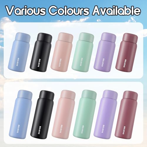 LATIVEN 7oz Mini Insulated Water Bottle - Leak-Proof Pocket Flask for Hot & Cold Drinks