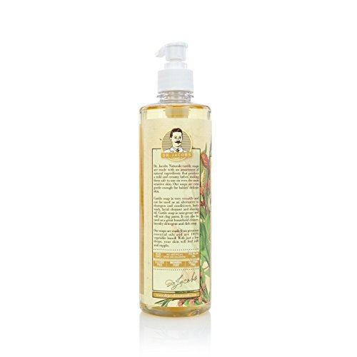 Dr. Jacobs Naturals Castile Face & Body Wash - Almond Honey, 16 oz