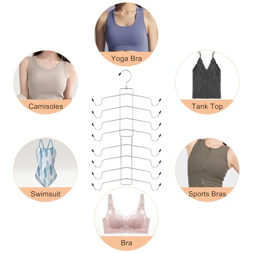 TOPIA HANGER 2 Pack 8-Layer Bra & Tank Top Organizer