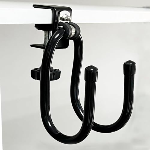 AUXPhome Portable Desk Mount Hooks - 2 Pack Heavy-Duty Hangers