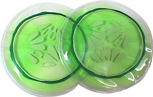 Kingsley 1 Pack Reusable Gel Eye Coolers with Cucumber – 3 x 3 in