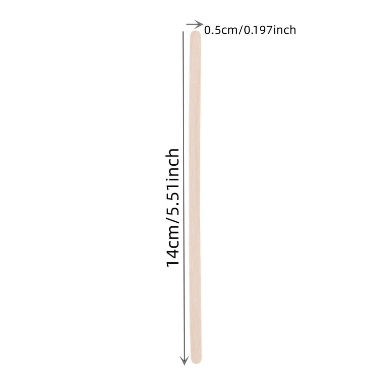 300/600/1200 Pieces Disposable Wood Stick Beauty Spatulas Log Hair Removal Wax Coating and Eyebrow Trimming Wooden Stick (1200pcs)