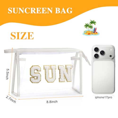 Clear Waterproof Makeup Bag for Beach & Travel Essentials