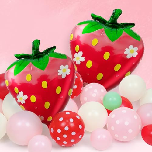 120pcs Strawberry Balloon Arch Kit for Baby Showers & Parties