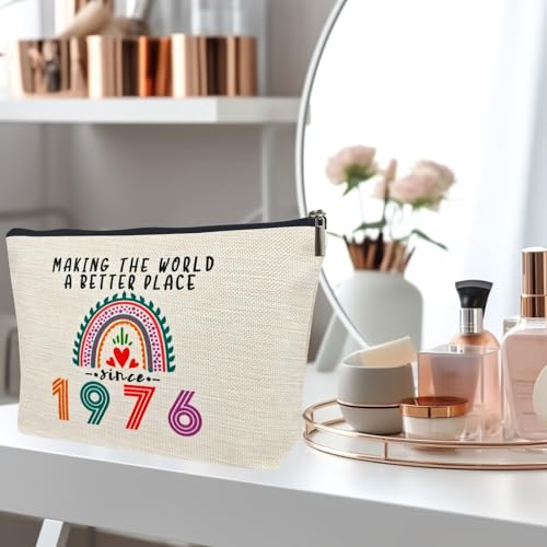 50th Birthday Makeup Bag for Women - 1976 Birthday Gift Idea