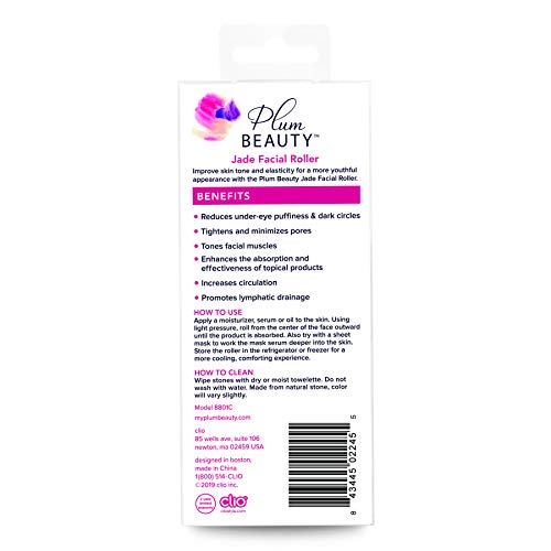 Plum Beauty Jade Roller & Gua Sha Set for Lifting & Eye Care