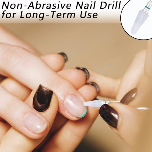 OXDFK 5pc Ceramic Nail Drill Bit Set 3/32" Shank for Gel, Acrylic & Nail Polish Removal