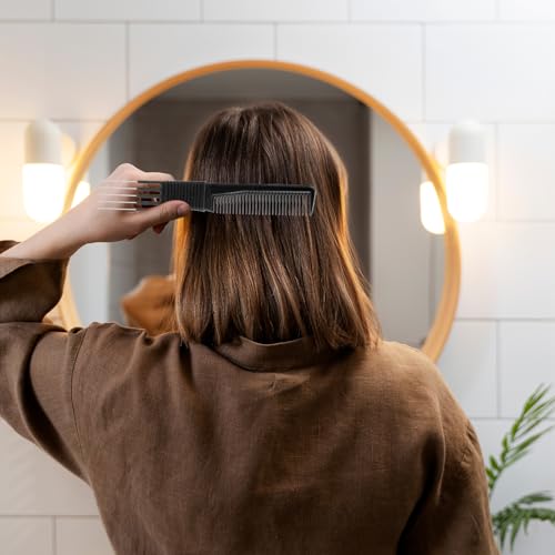 2 Pack Teasing Combs with Metal Picks for Hair Styling