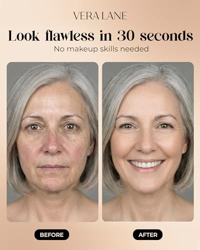 Vera Lane Color-Changing Foundation for Mature Skin, Lightweight Formula