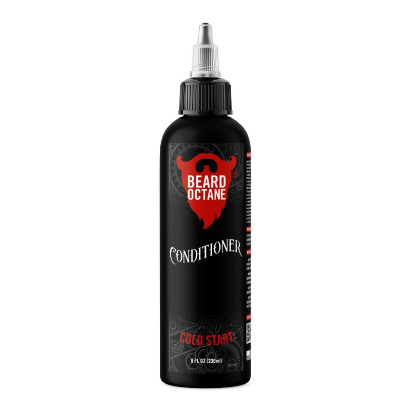 Beard Octane Beard Conditioner for Men - Biotin & Provitamin B5 - Cold Start (Peppermint, Tea Tree, Eucalyptus) - Repair, Detangle & Soften Coarse Beard Hair - 8oz