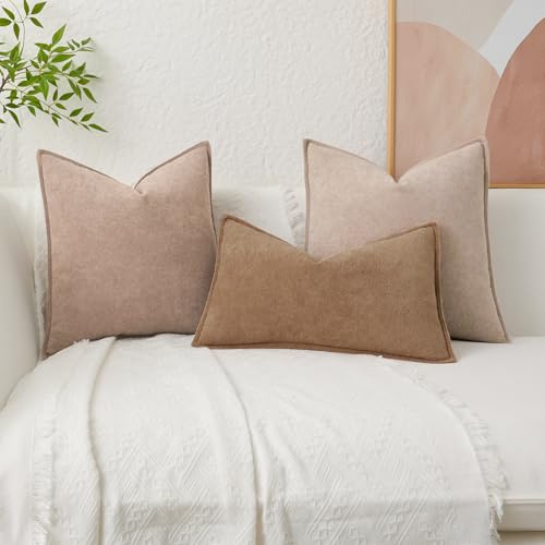 Soft Waterproof Lumbar Pillow Cover 12"x20" - Camel Color