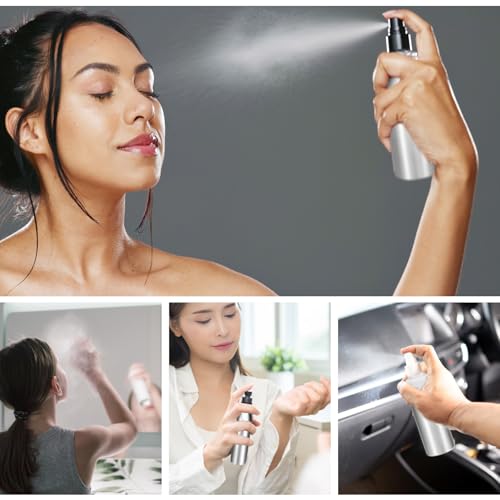 HARFINGTON 500ml Aluminum Fine Mist Spray Bottle - Refillable Travel Mister