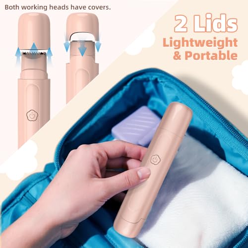 MONIAN Pink 2-in-1 Women's Electric Body & Bikini Trimmer, Waterproof Wet & Dry, Dual Head