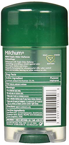 Mitchum Power Gel Antiperspirant Deodorant - Unscented - 3 Pack