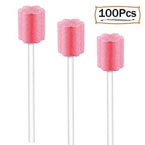 Disposable Oral Swabs - 100 PCS Latex-Free Mouth Sponges