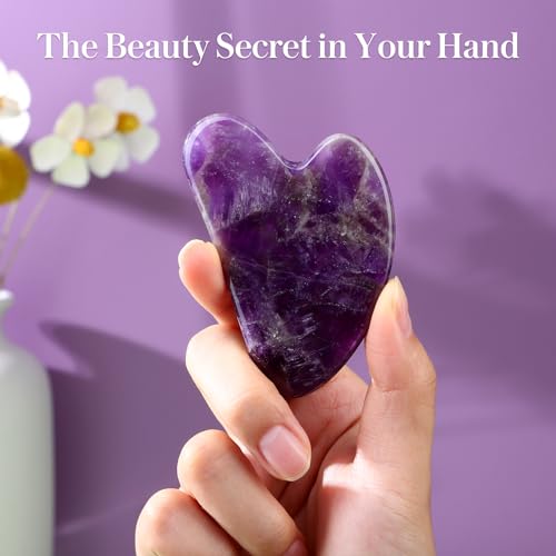 Rosenice Natural Jade Gua Sha Massage Tool for Facial Skincare & Lymphatic