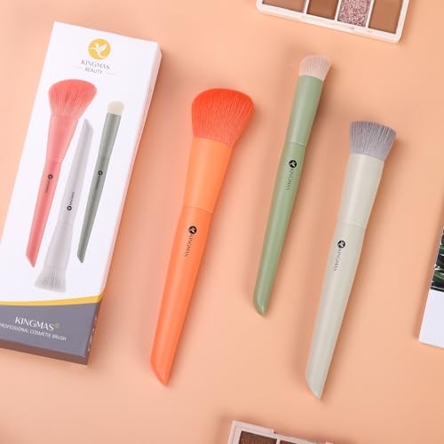 3-Piece Makeup Brush Set - Foundation, Contour & Concealer Brushes