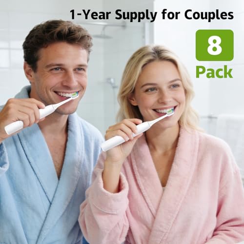 HAPPYMOMO Replacement Brush Heads for Philips Sonicare - 8 Pack