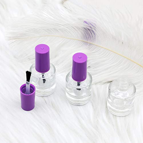 GTHER 20PCS 8ML Empty Nail Polish Bottles with Brush, Funnels & Mixing Balls