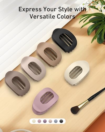 6 Pack Non-Slip Hair Claw Clips for Women - Color 03