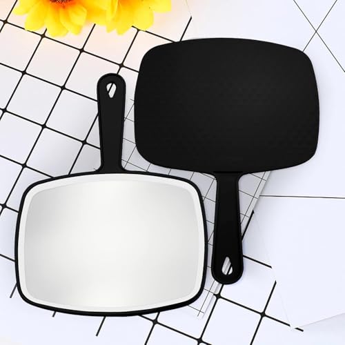 DVHOK 2-Pack Handheld Mirrors - 10.4 x 7.4 Inch Portable Makeup & Hair Reflection