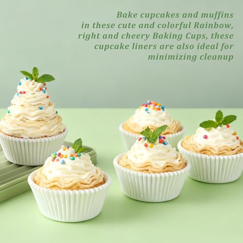 1000 Mini Unbleached Paper Cupcake Liners - 2 Inch Baking Cups