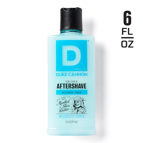 Duke Cannon Ice Cold Cooling After Shave Balm for Men - 6 fl oz - Alcohol-Free Post-Shave Balm for Men - Made with Menthol & Shea Butter