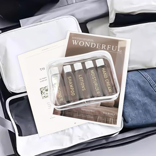 5 Pack TSA Approved Travel Bottles with Leak-Proof Lids