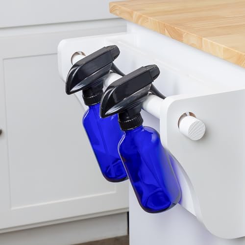 Cornucopia Brands 8oz Cobalt Blue Glass Spray Bottles with Heavy Duty Adjustable Sprayers - Refillable