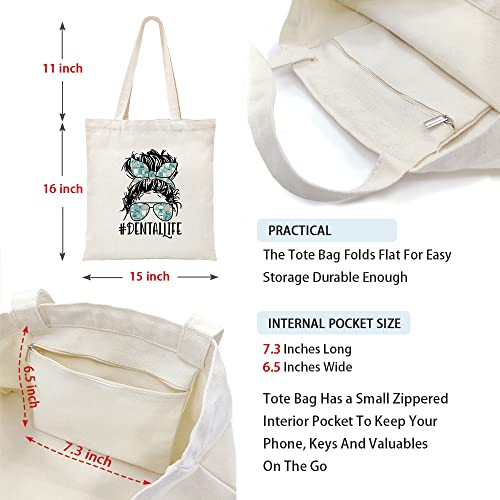 Funny Canvas Tote & Cosmetic Bag Set D - Durable Cotton for Nurses