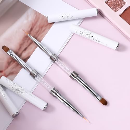 Cobee Double-Ended French Tip Brush Set for Nail Art - 2 Pcs
