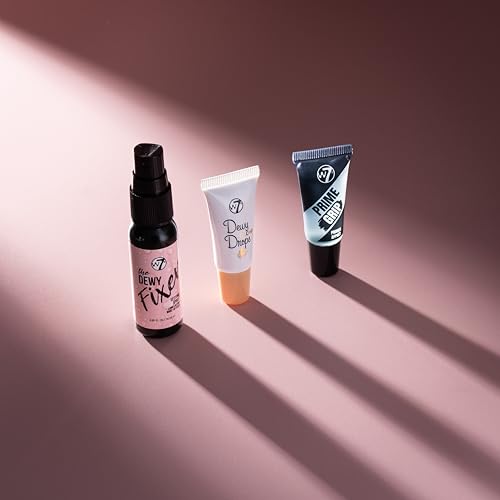 W7 Mini Glow Heroes Makeup Set Travel Size with Primer & Dewy Glow Drops