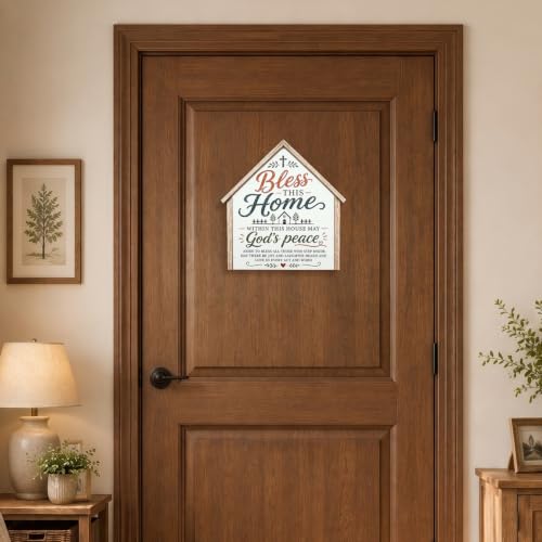 Bless This Home Sign - Inspirational Christian Decor for New Homes
