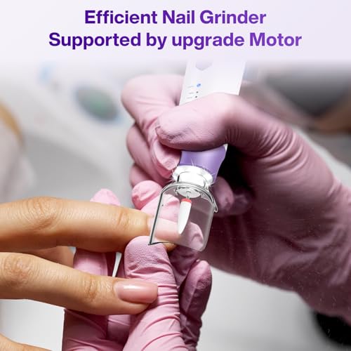 BlueSeaSky Purple Cordless Electric Nail Drill - 10-in-1 Kit for Manicure & Pedicure