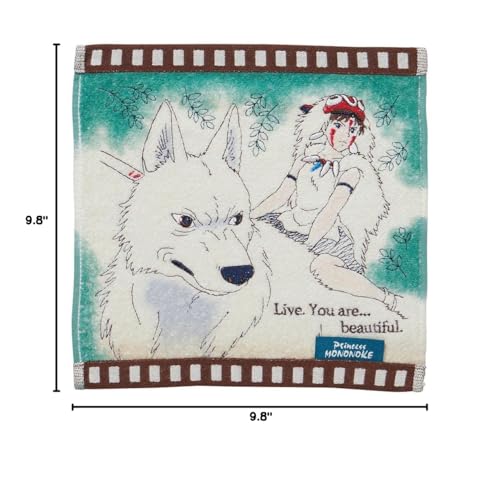Princess Mononoke Mini Towel - Embroidered San & Moro Design