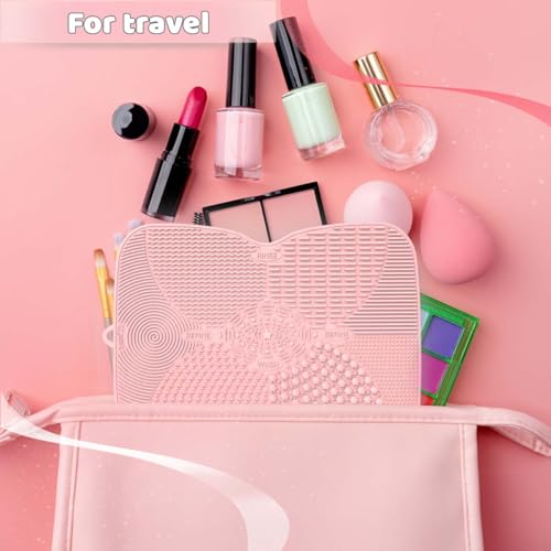 Silicone Makeup Brush Cleaner Pad with Suction Cup - 8 Textures