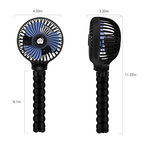 TRELC Mini Stroller Fan with 19H Battery Life - Portable & Rechargeable