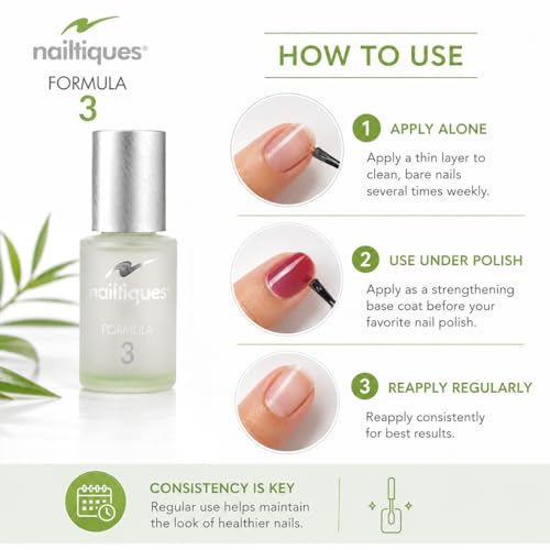 Nailtiques Formula 3 Nail Protein Treatment - 0.5 oz