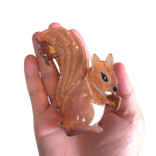 Clip Sugar Squirrel Hair Clip - Acrylic Claw Clip for Women (Squirrel Variation)