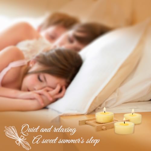 Citronella Tea Candles - 12 Pack, 4 Hour Burn, Natural Soy Wax