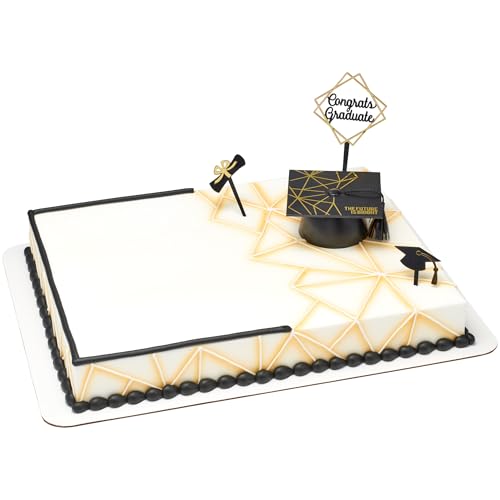 Graduation Cake Topper Set - The Future Is Bright, 4 Pieces